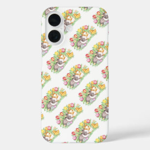 Coque Pour iPhone 16 Lapin de Pâques de vacances de printemps