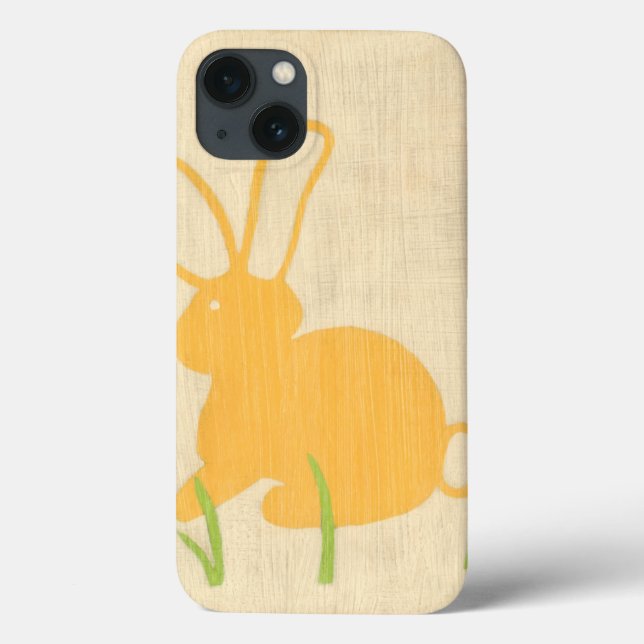 Coques Case-Mate iPhone Lapin jaune et herbe verte par Chariklia Zarris (Verso)