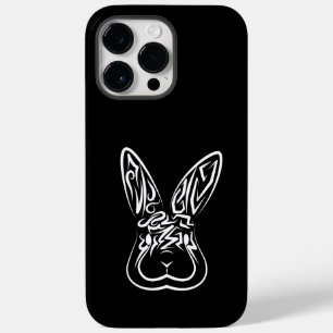 Coque Pour Pour iPhone 14 Pro Max Lapin tribal noir et blanc