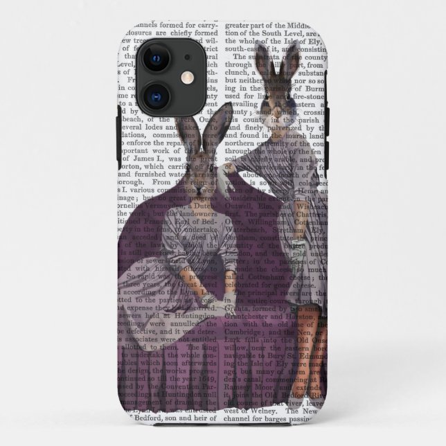 Coques Case-Mate iPhone Lapins en violet.png (Dos)
