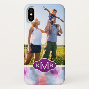 Coque Case-Mate Pour iPhone L'aquarelle bleue et rose abstraite   ajoutent la