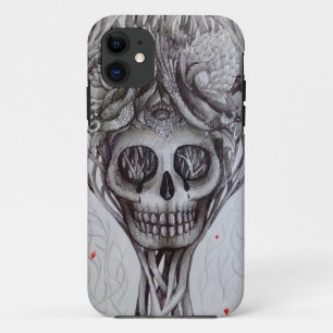 Coque Case-Mate Pour iPhone l'arbre d'iPhone de style de tatouage de crâne