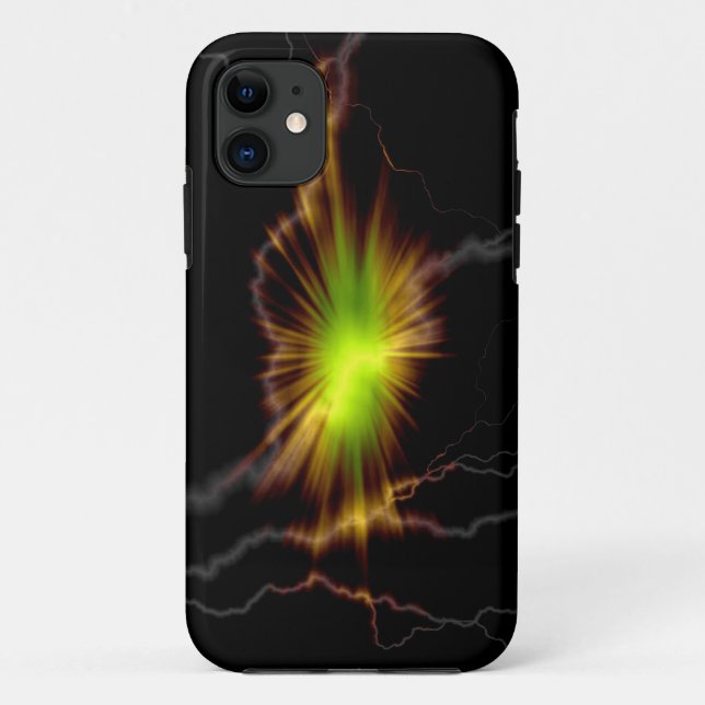 Coques Case-Mate iPhone L'art Abstrait de la foudre (Dos)