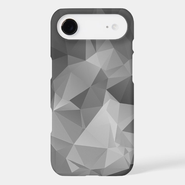 Coques Case-Mate iPhone L'art Abstrait de la pyramide grise (Verso)