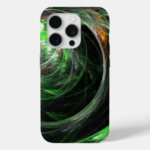 Coque iPhone 15 Pro L'art Abstrait vert du monde entier