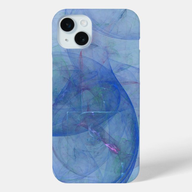 Coques Case-Mate iPhone L'art bleu abstrait (Verso)