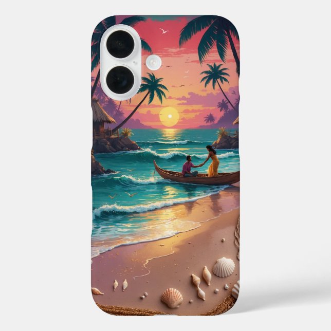 Coques Case-Mate iPhone L'art côtier de Twilight Parting (Verso)