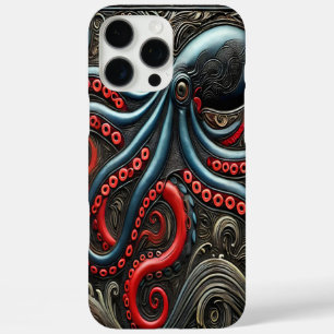 Coques iPhone 16 Pro Max L'art de la pieuvre : une création dynamique