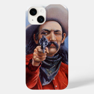Coque Pour iPhone 14 L'art des étiquettes de cigares vintage, Cowboy at