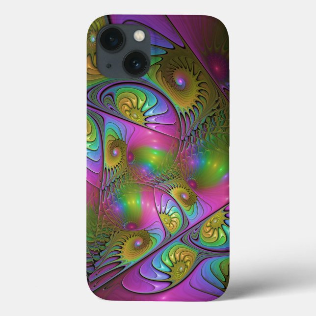Coques Case-Mate iPhone L'Art Fractal Abstrait, Lumineux Et Coloré (Verso)