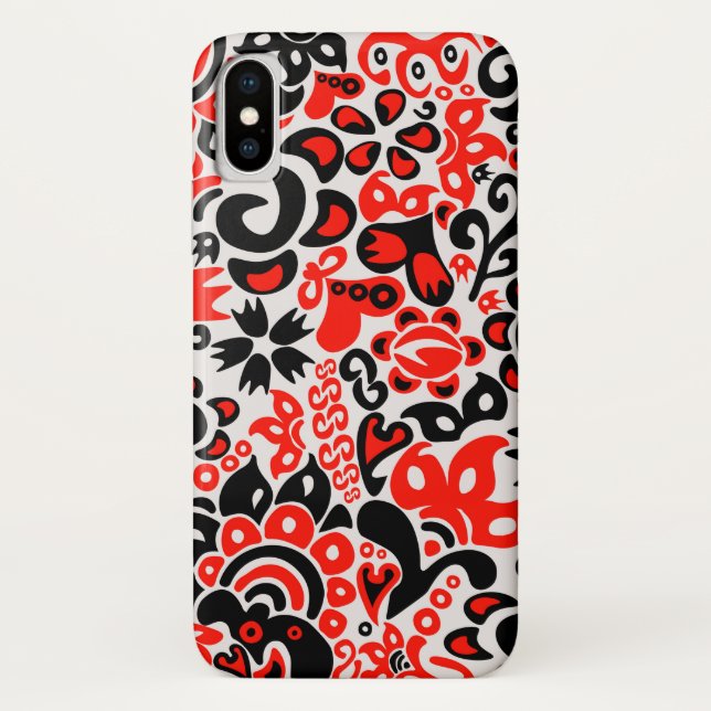 Coques Case-Mate iPhone L'art populaire ukrainien motif floral abstact (Dos)