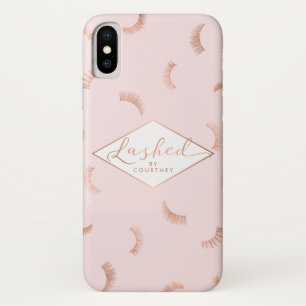 Etui iPhone Case-Mate Lashes texte Motif rose/Rose or
