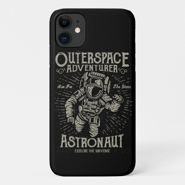 Coques Case-Mate iPhone L'Astronaut, Aventurier De L'Espace Extérieur, Vis (Dos)