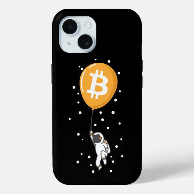 Coques Case-Mate iPhone L'astronaute Bitcoin à la lune - Btc Crypto (Verso)