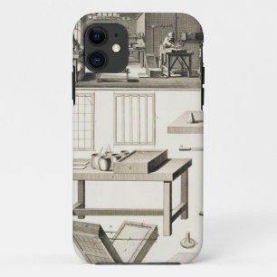 Coque Case-Mate Pour iPhone L'atelier et les outils d'un marbler de papier, de