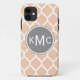 Etui iPhone Case-Mate Latis marocain Gris Rose Pêche