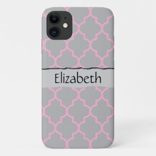 Coque iPhone 11 Lattes, Quatrefoil, Trellis, Monogramme
