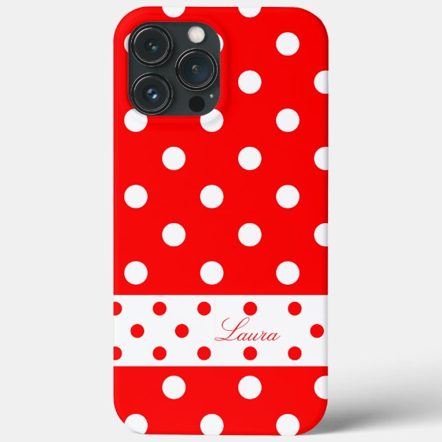 Coques Case-Mate iPhone Laura - Pois mignons Avec Votre Nom -  (Verso)