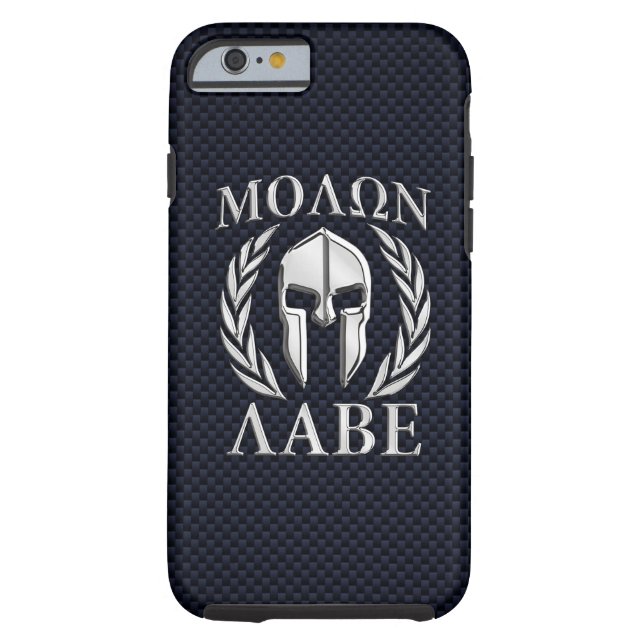 Coques Case-Mate iPhone Lauriers spartiates de casque de Molon Labe (Dos)