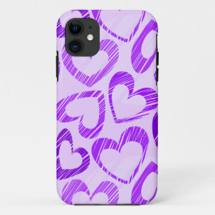 Etui iPhone Case-Mate Lavande Joueuse mauve croquis Motif de coeur