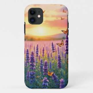 Case-Mate iPhone Case Lavandre et papillons à Dusk