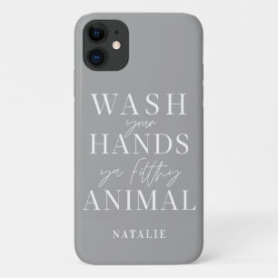 Case-Mate iPhone Case Lave-toi les mains un animal salaud drôle