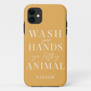 Case-Mate iPhone Case Lave-toi les mains un animal salaud drôle