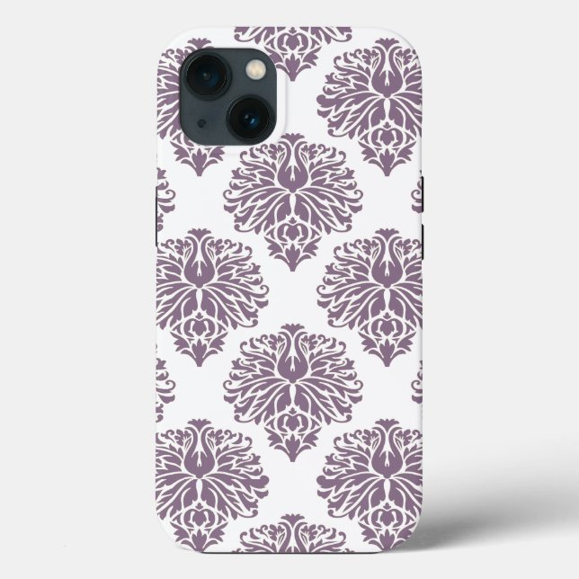 Coques Case-Mate iPhone Lavender Elegant Damask (Verso)