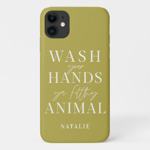 Case-Mate iPhone Case Lavez-vous les mains, saleté animal drôle