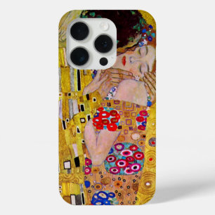 Coque iPhone 15 Pro Le baiser de Gustav Klimt, Art Nouveau Vintage