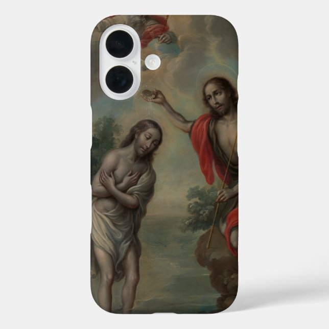 Coques Case-Mate iPhone Le baptême du Christ par Nicolás Enríquez (Verso)