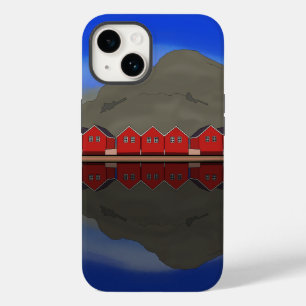 Coque Pour iPhone 14 Le Bateau Rouge Maisons Sunndalsøra Norvège