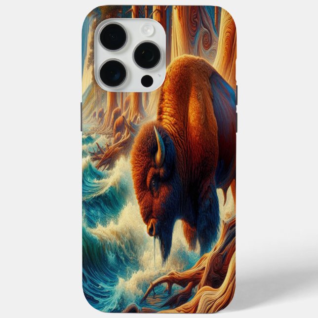 Coques Case-Mate iPhone le bison majestueux est haut (Verso)