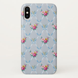 Etui iPhone Case-Mate Le bleu Girly cintre assez le motif floral de rose
