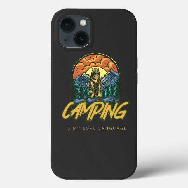Coques Case-Mate iPhone Le Camping Est Ma Langue D'Amour (Verso)