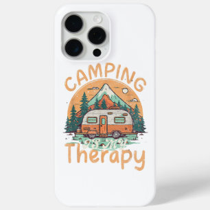 Coque iPhone 15 Pro Max Le Camping Est Ma Thérapie Vacances D'été Famille