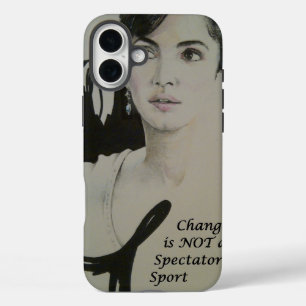 iPhone 16 Plus Case Le changement n'est pas un spectateur Sport Art Im