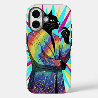 Coque Pour iPhone 16 Le chat curieux 