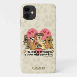 Case-Mate iPhone Case Le chemin vers mon coeur Chiens Ajouter un nom