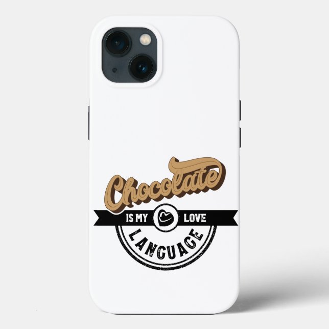 Coques Case-Mate iPhone Le chocolat est ma langue d'amour (Verso)