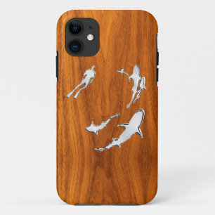 Coque Case-Mate Pour iPhone Le chrome aiment le plongeur avec des silhouettes