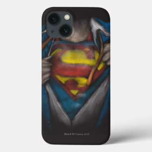 iPhone 13 Coque Le coffre de Superman   indiquent le croquis
