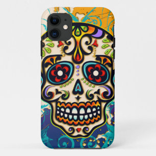 Coque iPhone 11 Le crâne mexicain de sucre, le Jour des morts