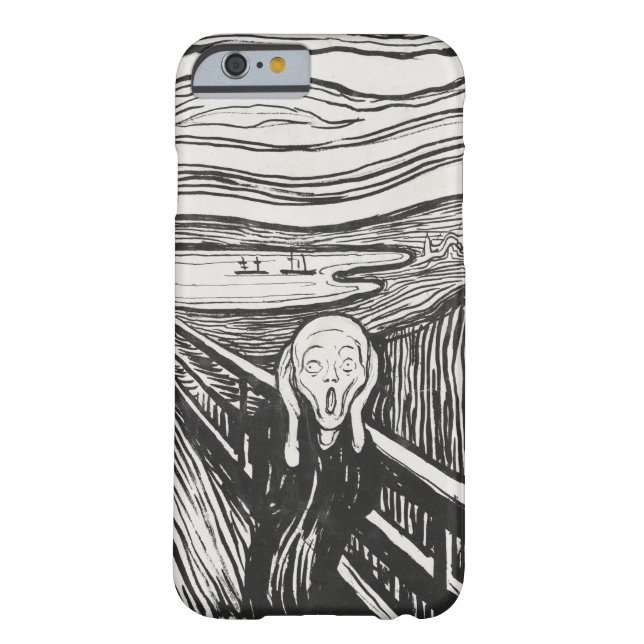 Coques Case-Mate iPhone Le cri d'Edvard Munch noir et blanc (Dos)