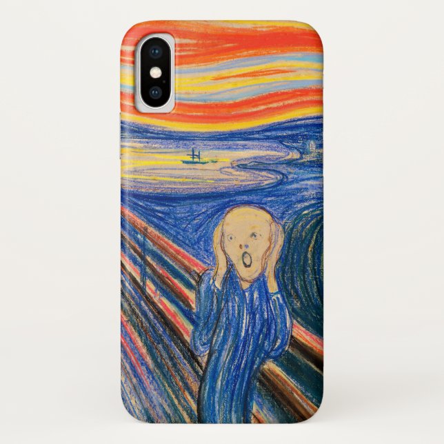 Coques Case-Mate iPhone Le cri perçant par Edvard Munch (au pastel) (Dos)