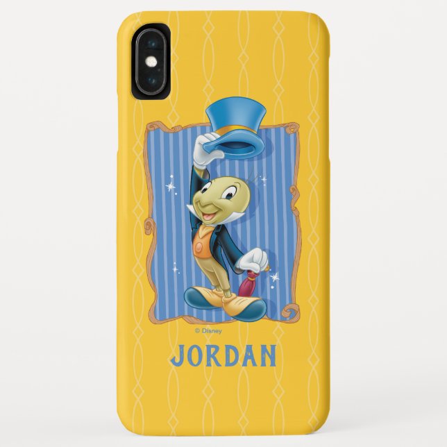 Coques Case-Mate iPhone Le Cricket Jiminy Levant Son Casquette| Ajouter vo (Dos)