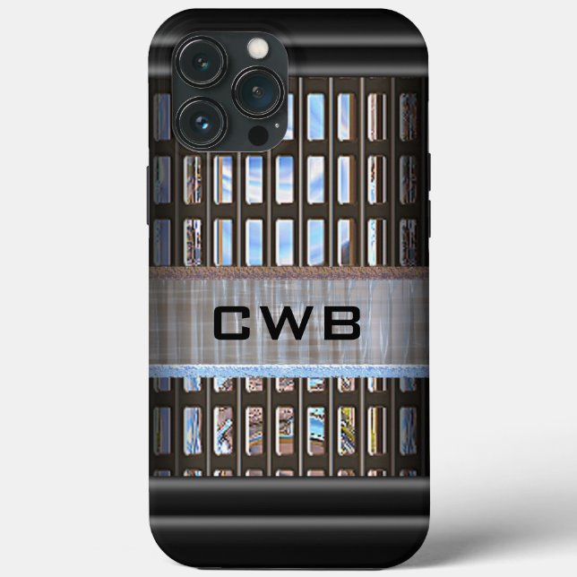 Coques Case-Mate iPhone Le Crosse Point Monogramme moderne (Verso)