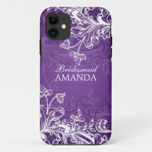 Coque iPhone 11 Le cru élégant de faveur de demoiselle d'honneur
