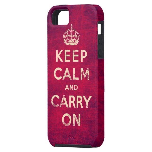 Coques Case-Mate iPhone Le cru gardent le calme et continuent (Dos gauche)