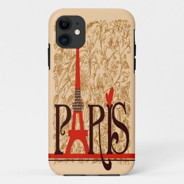 Coques Case-Mate iPhone le cru mignon de Tour Eiffel (Dos)